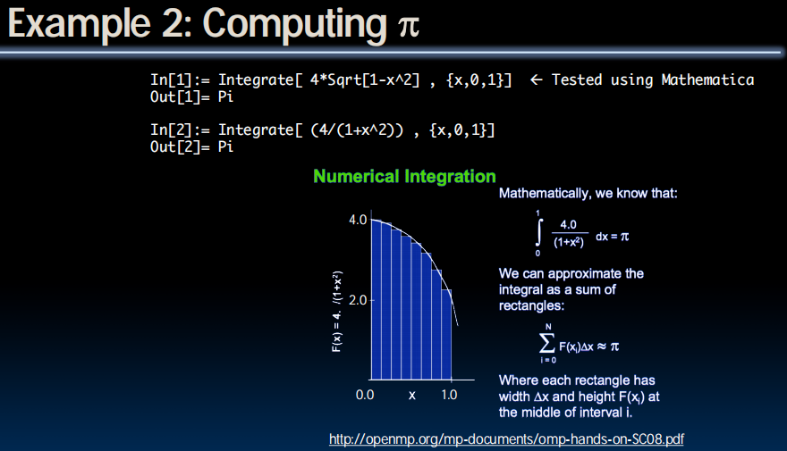 Example 2: Computing pi